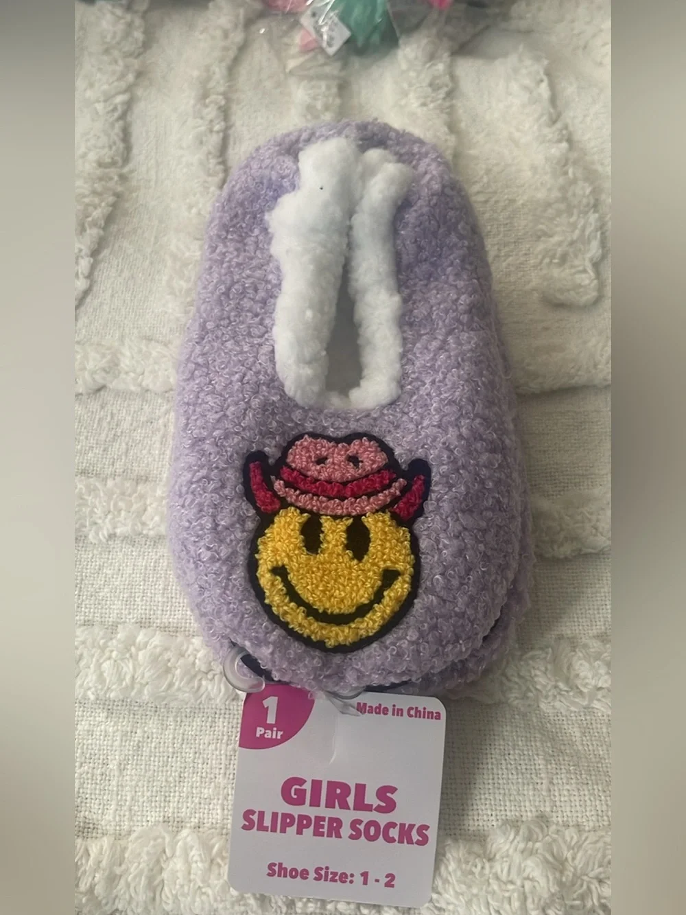 Girls Slipper Socks NWT Shoe Size 1-2